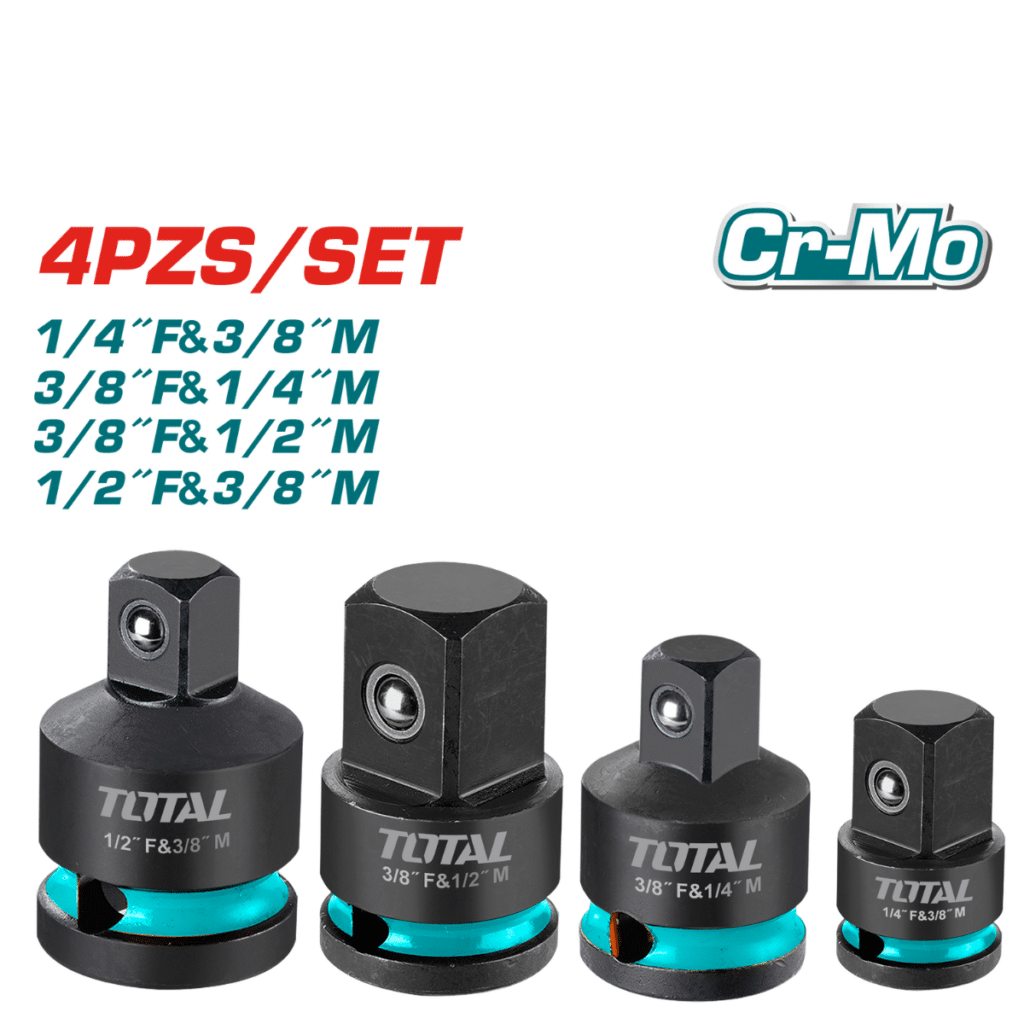 SET ADAPTADORES CUADRADOS CR-MO 4PCS INDUSTRIAL – THISAD12438