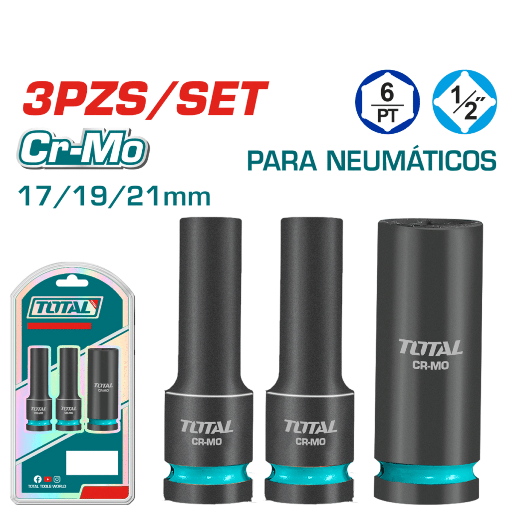 SET DADOS IMPACTO LARGOS 5PCS CR-MO 10/12/13/14 + ADAPTADOR 1/4 HEX – THKISD12052L
