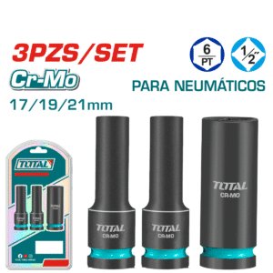 SET DADOS IMPACTO LARGOS 5PCS CR-MO 10/12/13/14 + ADAPTADOR 1/4 HEX - THKISD12052L