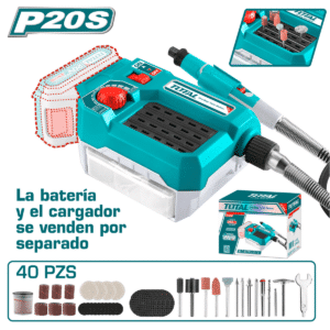 MINI AMOLADORA 20V 5000-33000RPM 3.2MM VARIABLE ACC:40PCS - TMGLI2001