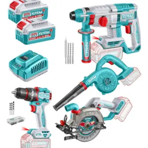 COMBO 4 EN 1 ROTOMARTILLO 22MM + TALADRO IMP. 66NM + SOPLADOR + SIER - TOSLI250695
