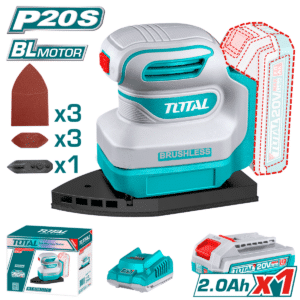 LIJADORA PALMA 20V BRUSHLESS 12000RPM 1X2.0AH + ACC INDUSTRIAL - TPSLI20241