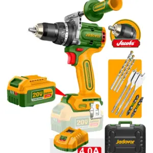 TALADRO PERCUTOR BL 20V 162NM13MM 2X4.0AH +ACCESORIOS+MALETIN INDUSTRIAL JADEVER - JDCDP16281