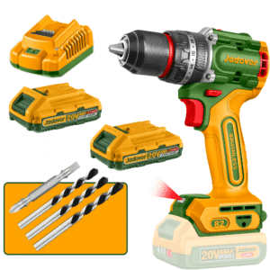 TALADRO PERCUTOR BL 20V 82NM13MM 2X2.0AH +ACC+MALETIN INDUSTRIAL - JDCDP8285