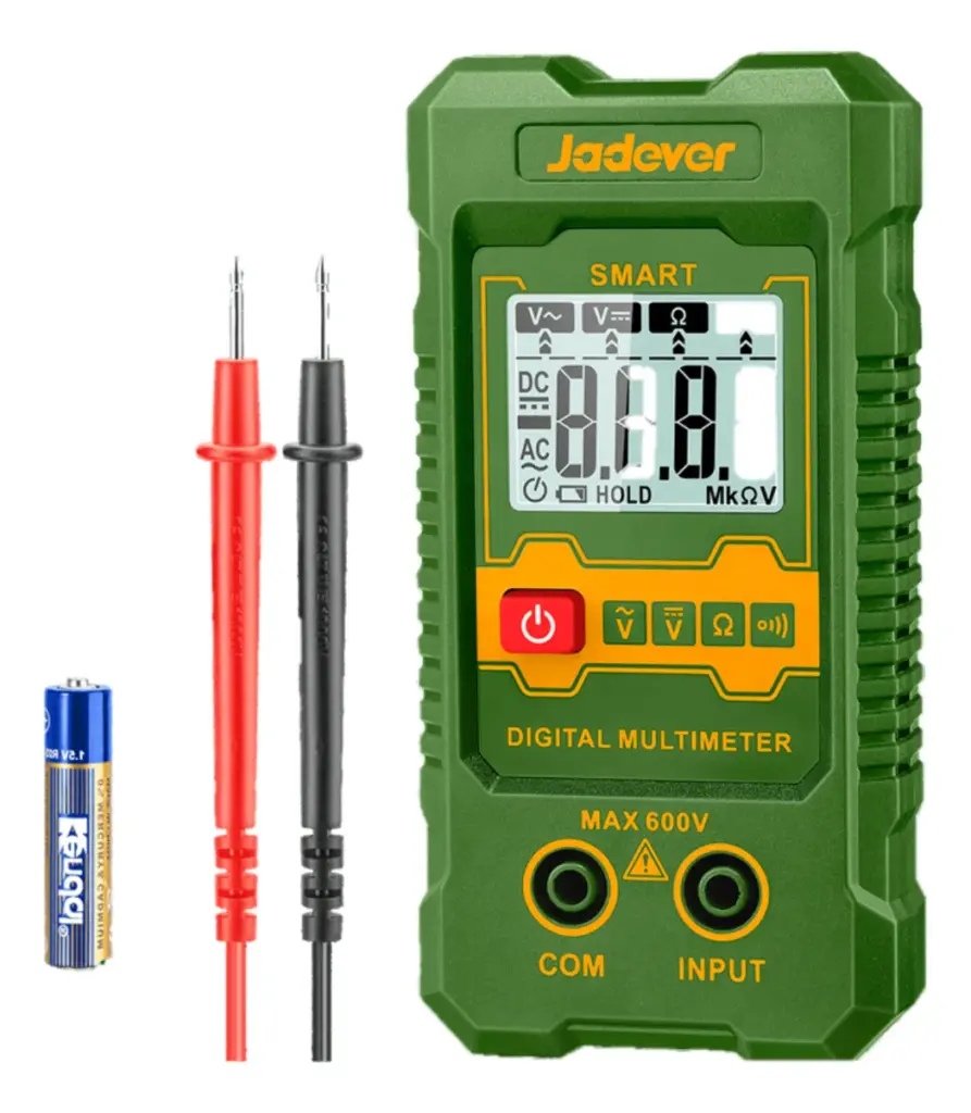 MULTIMETRO DIGITAL 2000 CONTEOS CAT II 600V LCD AC/DC SMART FUNC. 2XAAA – JDDM1501