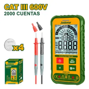 MULTIMETRO DIGITAL 2000 CONTEOS CAT III 600V SMART AC/DC - JDDM1505