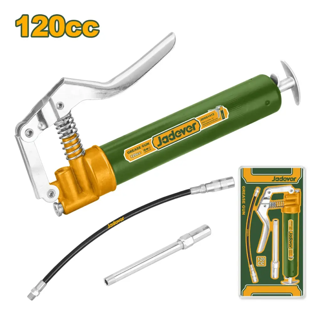 PISTOLA ENGRASADORA 120CC 2500-4500PSI ACERO+ALUMINIO +ACC – JDGG1412