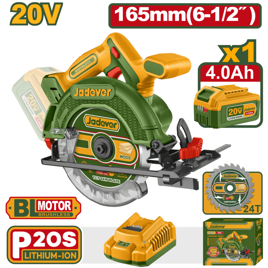 SIERRA CIRCULAR 20V BL 5200RPM 165MM 1X4.0AH INDUSTRIAL – JDLWP5525