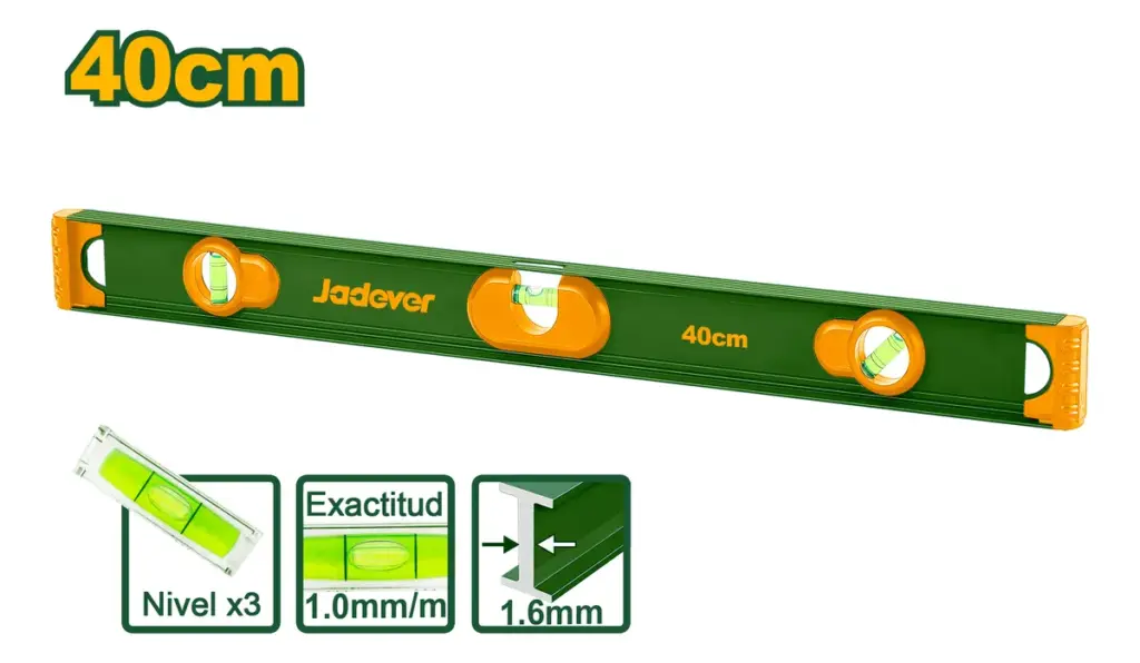 NIVEL BURBUJA 40CM B:3 AL 1.6MM PRESS:1MM – JDSL5G040