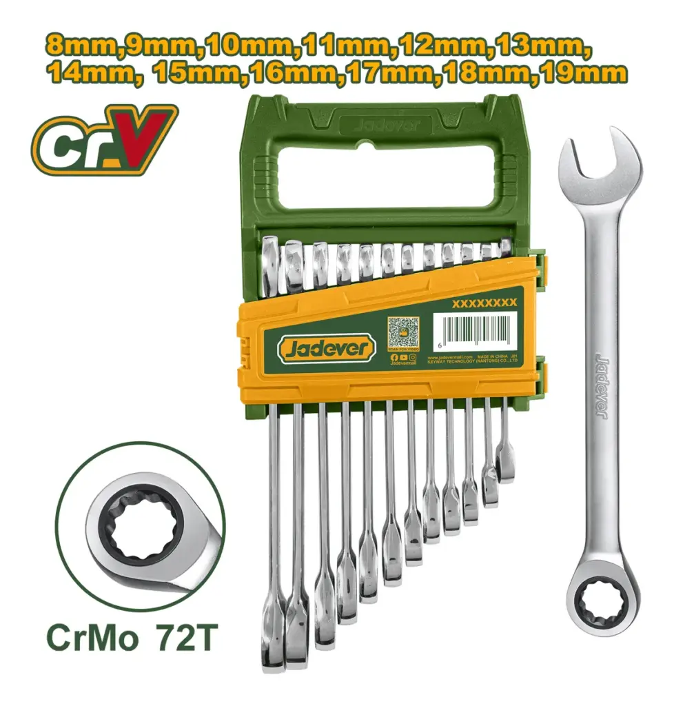 SET LLAVES COMBINACION 12PCS CR-MO 8-19MM 72T – JDSP4212