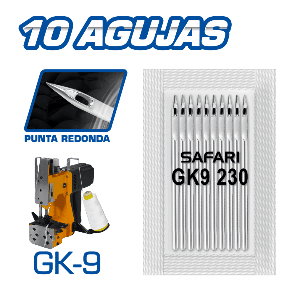 AGUJA PARA MAQUINA DE COSER SACOS MODELO GK-9 PACK X 10 – NEE-GK9