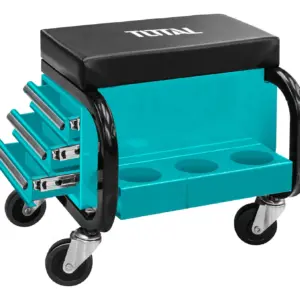 ASIENTO CON RUEDAS 3 CAJONES + 3 PORTA HERRAMIENTAS 250LBS INDUSTRIAL TOTAL- THCS103