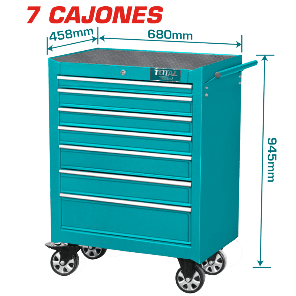 GABINETE PORTE HERRAMIENTAS 7 CAJONES 680X458X945MM C/RUEDAS INDUSTRI – THRC02071P