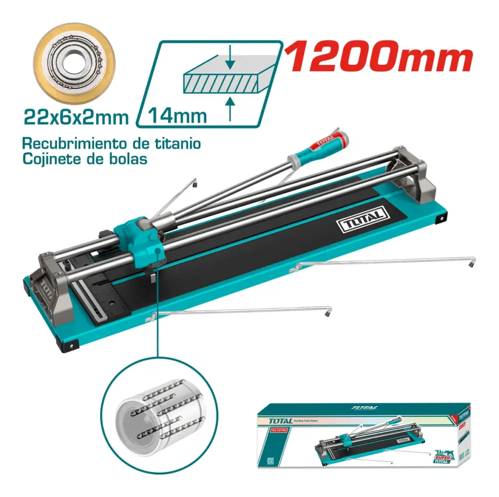 CORTA MAYOLICA 1200MM CORTE 14MM HOJA 22X6X2MM BASE 1400X200 INDUSTRIAL – THT12001
