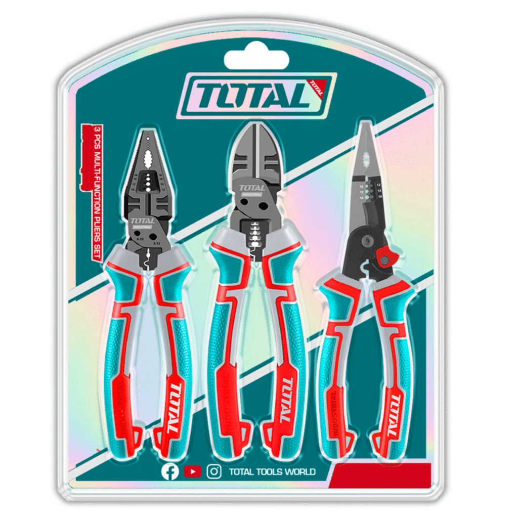 SET DE ALICATES 3PCS CR-V 200MM(8») (ONE TIME) INDUSTRIAL – THT2MK231