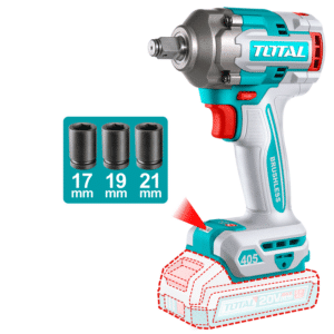 LLAVE IMPACTO BL 20V 405NM 1/2'' 0-3000BPM MALETIN + ACC INDUSTRIAL - TIWLI20451