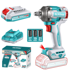 LLAVE IMPACTO BL 20V 405NM 1/2'' 0-3000BPM 1X2.0AH MALETIN + ACC INDUSTRIAL - TIWLI20455