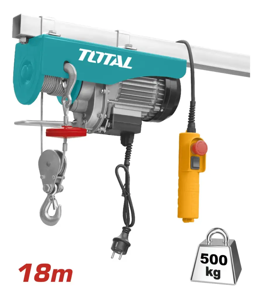 TECLE ELECTRICO 900W MAX:250KG/500KG(DOBLE) E:9-18M V:5-10M/MIN – TLH1952-5