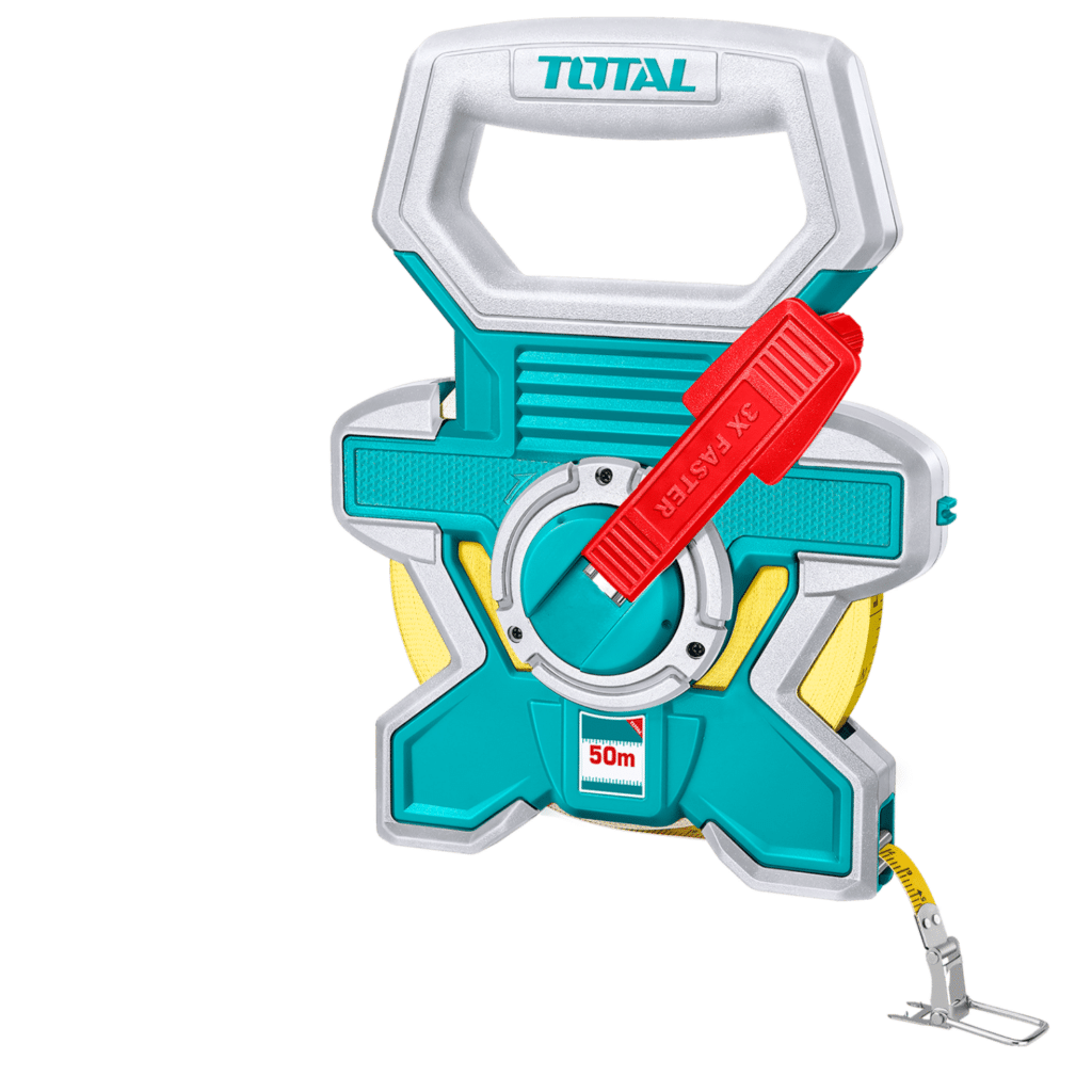CINTA METRICA ACERO 50M X 12.5MM + GANCHO VELOCIDADX3 INDUSTRIAL – TMT08506