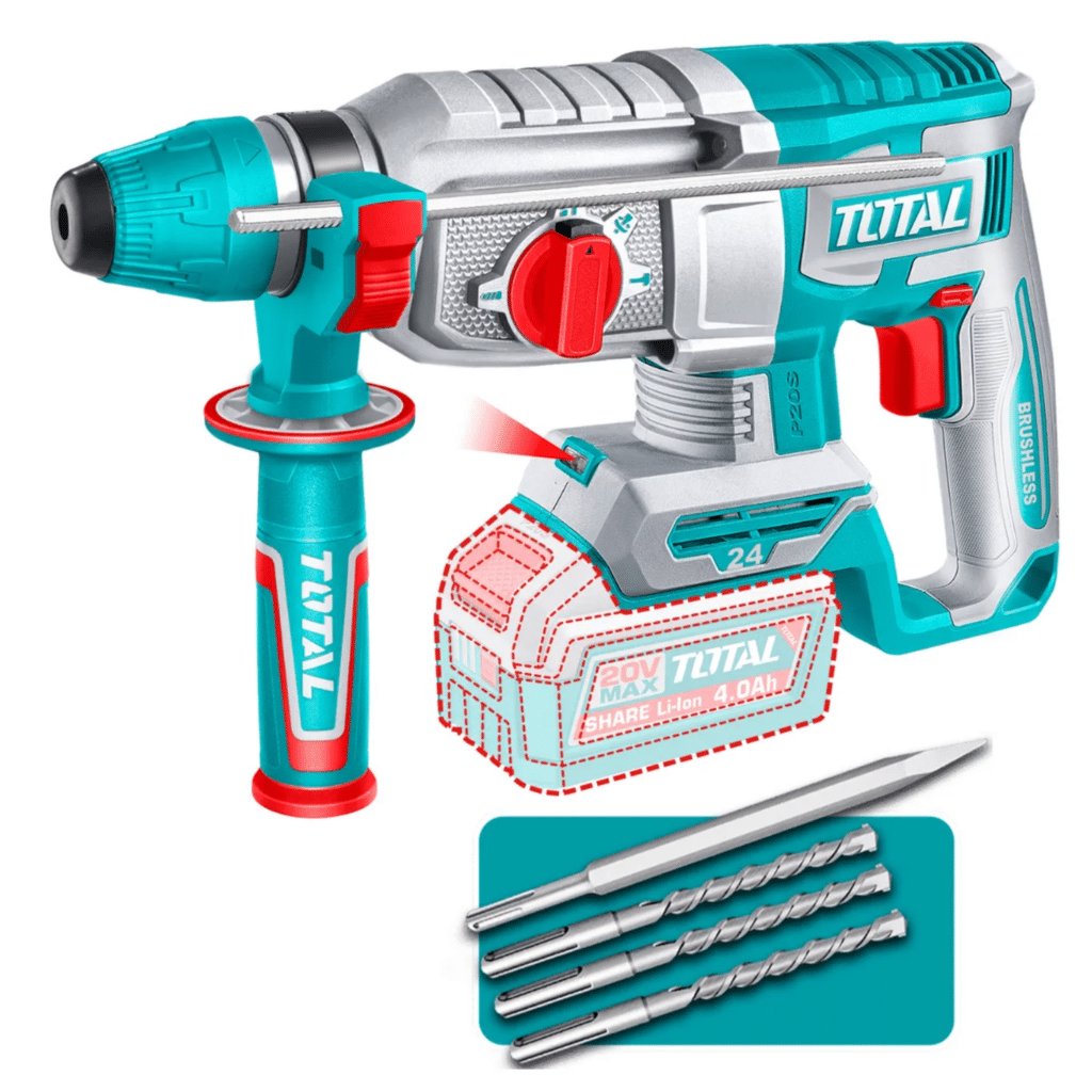 ROTOMARTILLO SDS+ 24MM 20V 2.4J 0-4900BPM BRUSHLESS 4FUNC INDUSTRIAL – TRHLI20248