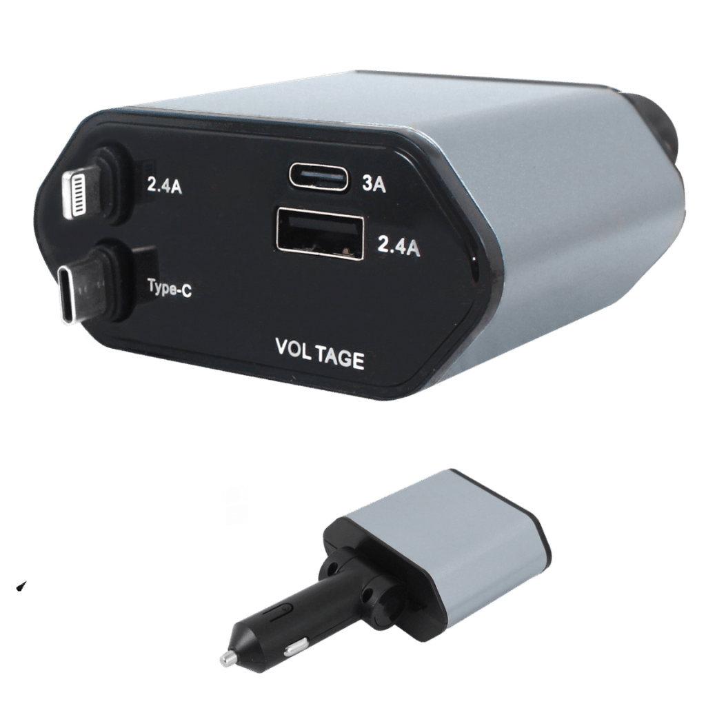 CARGADOR USB 4 EN 1 PARA CIGARRERA AUTO UNIVERSAL – SF-25199