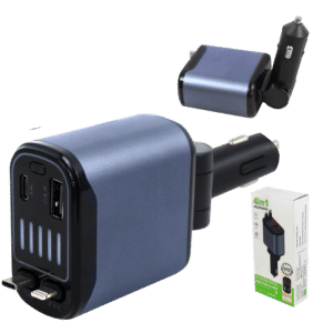 CARGADOR USB 4 EN 1 PARA CIGARRERA AUTO UNIVERSAL - SF-25200