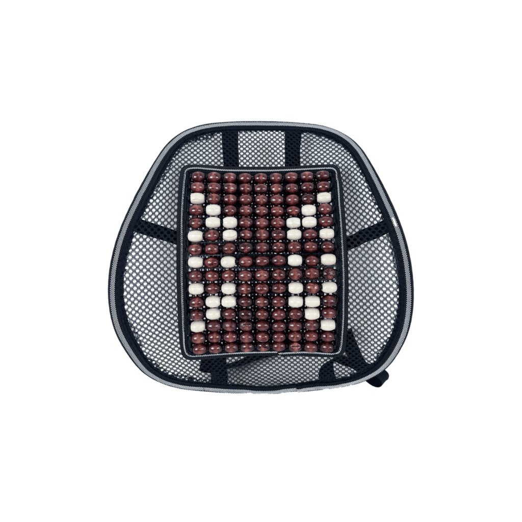 SOPORTE LUMBAR BOLITAS / MALLA 40X42CM – MARRON – SF-25003