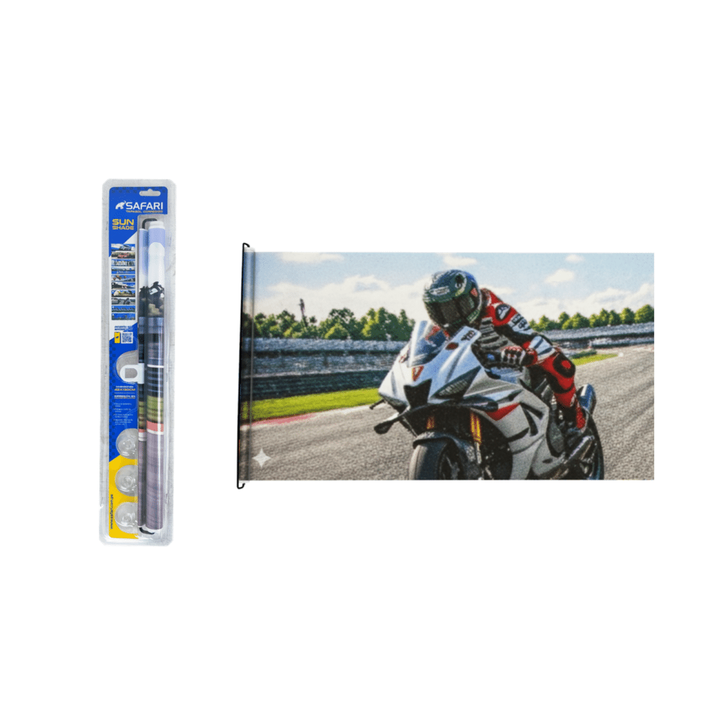 TAPASOL ENROLLABLE 130X42CM DISEÑO MOTO RACING – SF-222