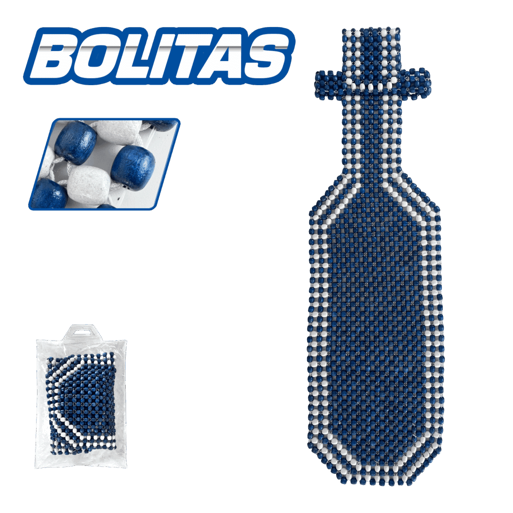 COJIN BOLITAS RESPALDAR AZUL + CABECERA DOBLE HILO – SF-25006