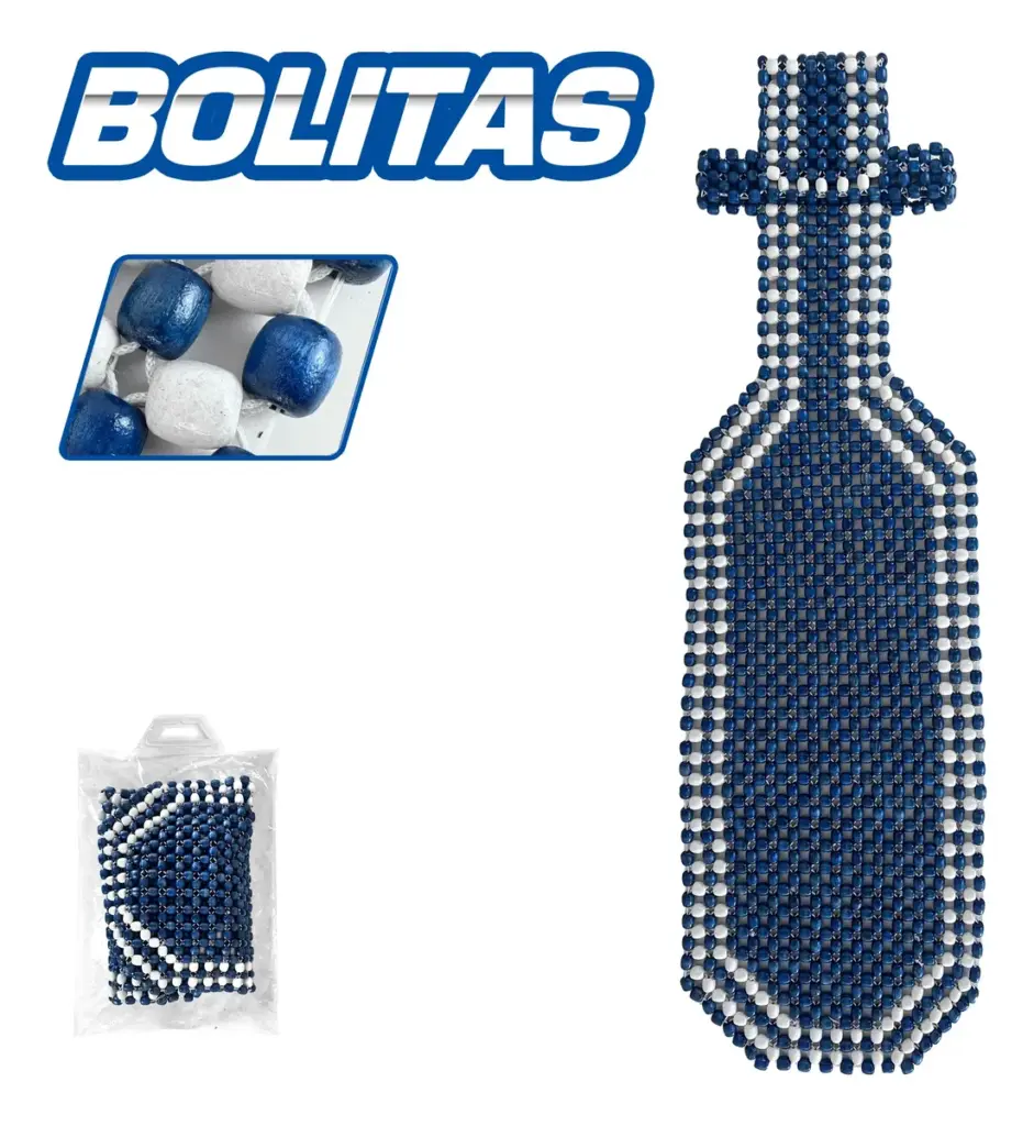 COJIN BOLITAS RESPALDAR AZUL + CABECERA DOBLE HILO – SF-25006
