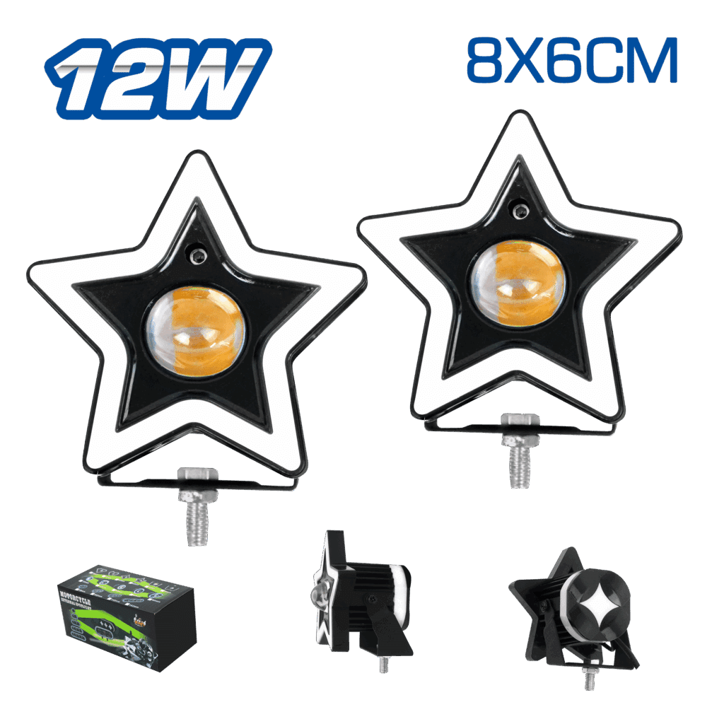 LUZ LED 12W 8X6CM + OJO ANGEL – TYPE-ESTRELLA – SF-25063