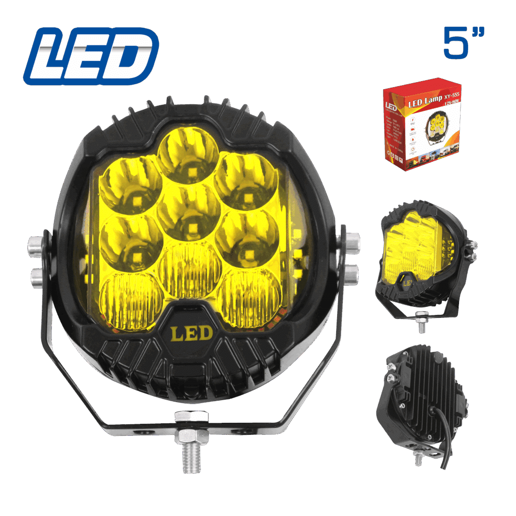 NEBLINERO LED TYPE-V 5» EXPANSIVA +STROBO – AMARILLO – SF-25070