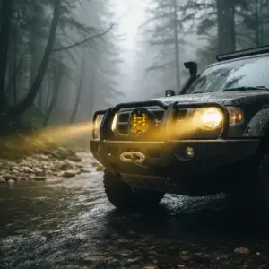 NEBLINERO LED TYPE-V 9'' EXPANSIVA +STROBO - AMARILLO - SF-25072