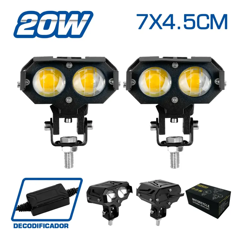 LUZ LEDX2 20W DEPORTIVO 7X4.5CM FOCALIZADO – SF-25100