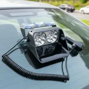 LUZ LEDX2 MAGNÉTICO 12W 12V 13X12CM ROJO/AZUL C/SWITCH - SF-25105