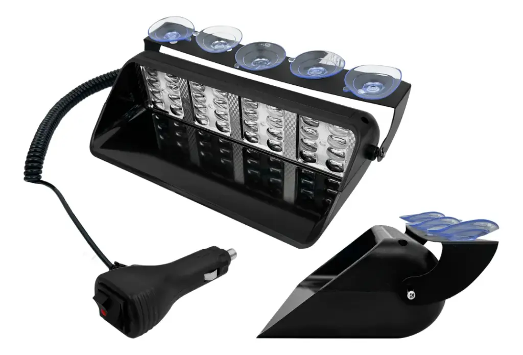 LUZ LEDX4 MAGNÉTICO 15W 12V 24.5X12CM ROJO/AZUL C/SWITCH – SF-25106