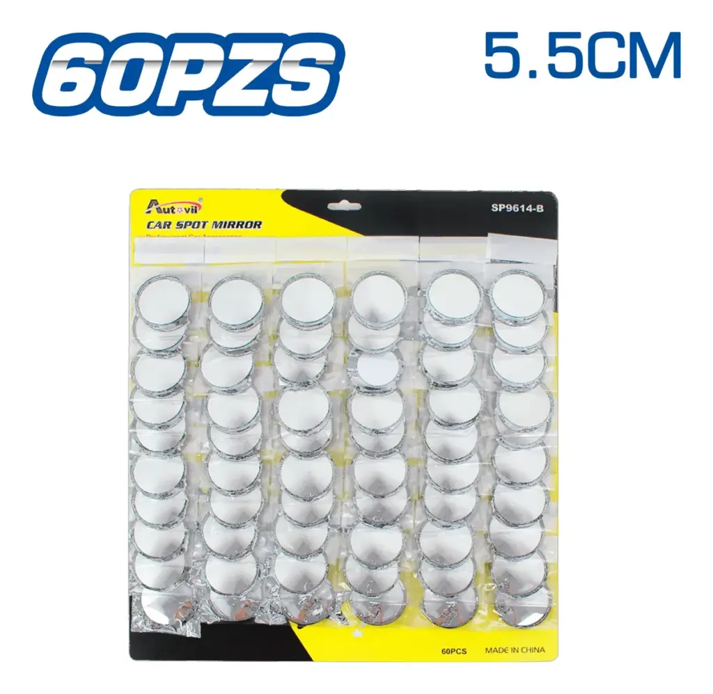 ESPEJOS PUNTO CIEGO 5.5CM CIRCULAR MARCO CROMADO 60PCS/SET – SF-25122