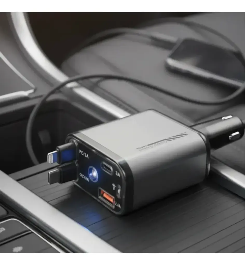 CARGADOR USB PARA AUTO CONEX:CIGARRERA – SF-25129