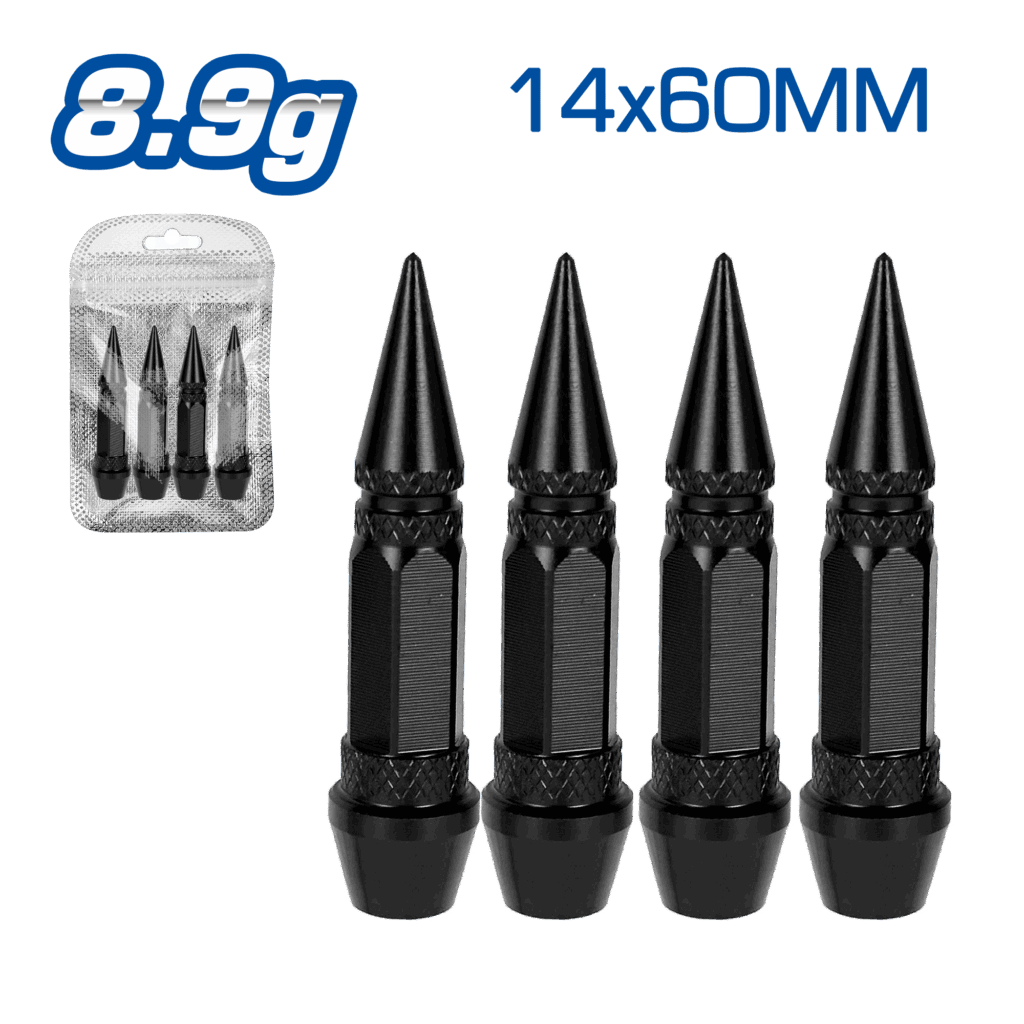 TAPA DE VALVULA DEPOR 14X60MM 8.9G 4PCS/BOLSA -NEGRO – SF-25140 BK