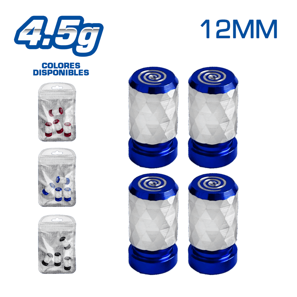 TAPA DE VALVULA DEPOR 12MM 4.5G 4PCS/BOLSA -COLORES – SF-25143