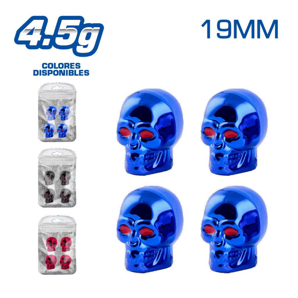 TAPA DE VALVULA DEPOR 19.7MM CRANEO 4PCS/BOLSA -COLORES – SF-25144