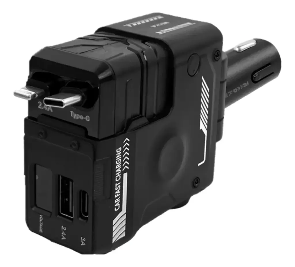CARGADOR USB 4 EN 1 PARA CIGARRERA AUTO NEW – SF-25197