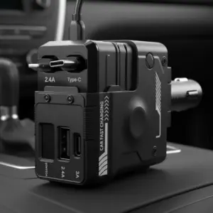 CARGADOR USB 4 EN 1 PARA CIGARRERA AUTO NEW - SF-25197