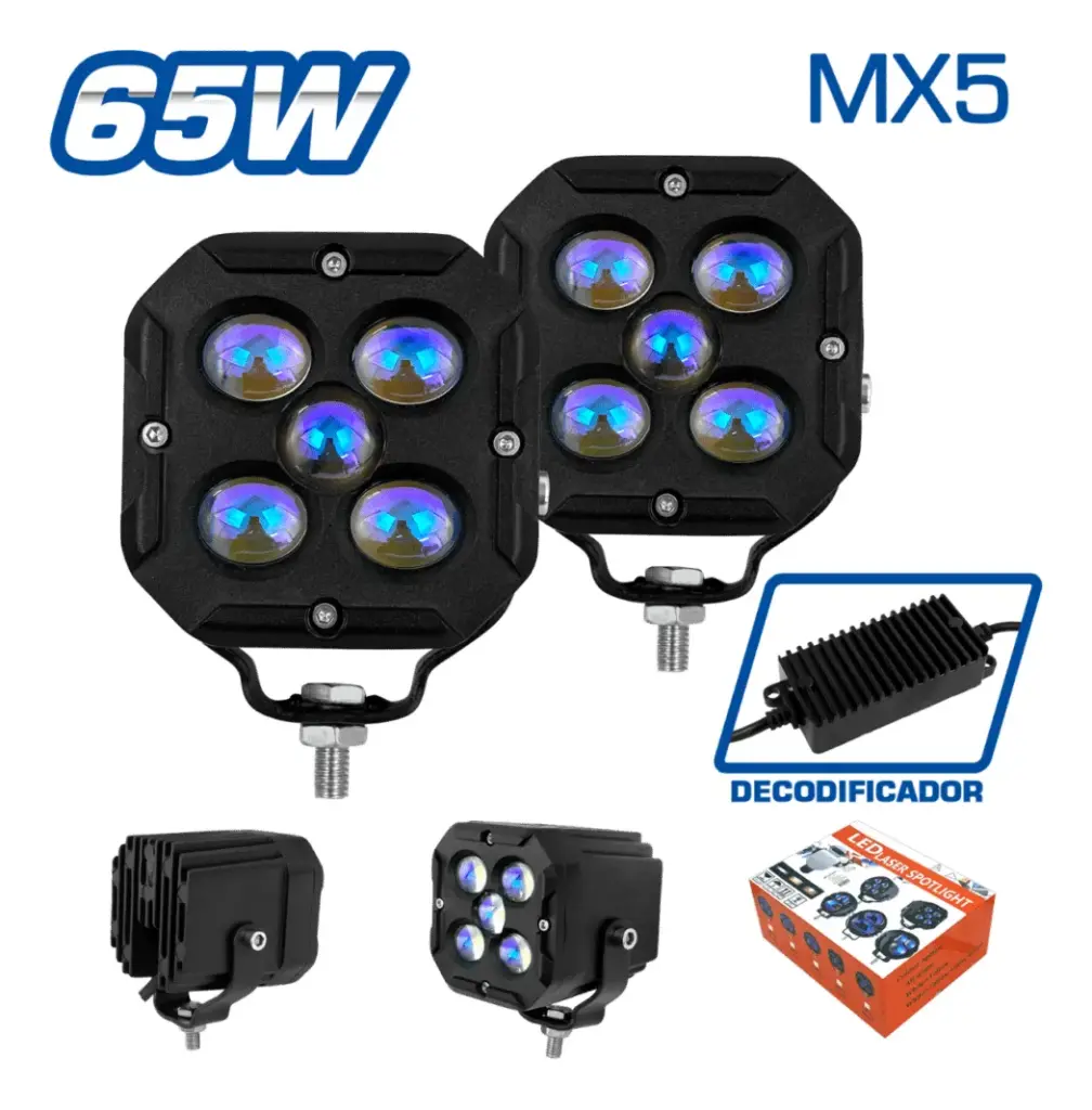 LUZ LED BLUE-FILM 3» 12-36V 65W BLANCO/AMARILLO MX5 CUADRADO – SF-25214