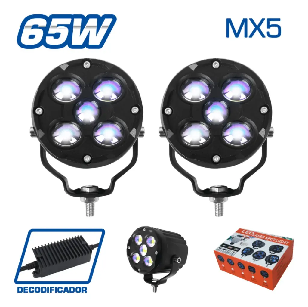 LUZ LED BLUE-FILM 3» 12-36V 65W BLANCO/AMARILLO MX5 CIRCULAR – SF-25215