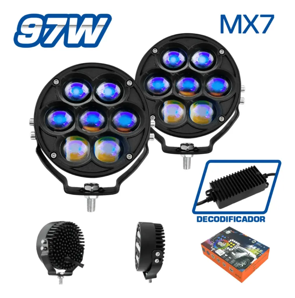 LUZ LED BLUE-FILM 12-36V 97W BLANCO/AMARILLO MX7 CIRCULAR – SF-25216