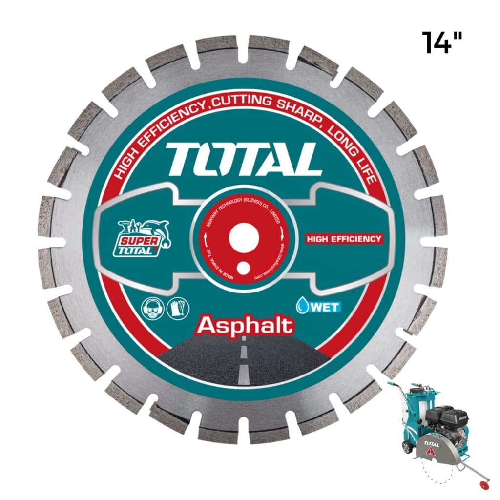 DISCO DIAMANTADO PARA ASFALTO 355X25.4MM HOJA:12MM HUMEDO TOTAL- TAC2113553