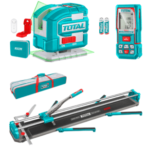 COMBO (3EN1) CORTAMAYOLICA 1200MM + NIVEL LASER 0-35M + MEDIDOR LASER 100M + ACC INDUSTRIAL - TOS250911