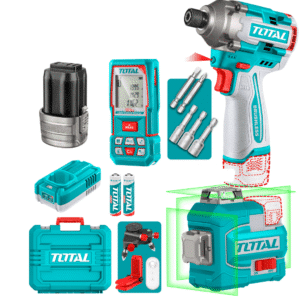 COMBO 3 EN 1 M16 DESORNILLADOR IMP 170NM + MEDIDOR LASER + NIVEL LASER 2X2.0AH INDUSTRIAL - TOSLI250886