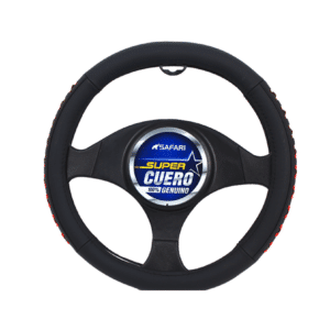 CUBRE VOLANTE CUERO GEN NEGRO DETALLES ROJOS - SFW2024RD